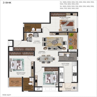 floorplans & masterplan of MJR Northpark